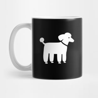 White Poodle Graphic Mug